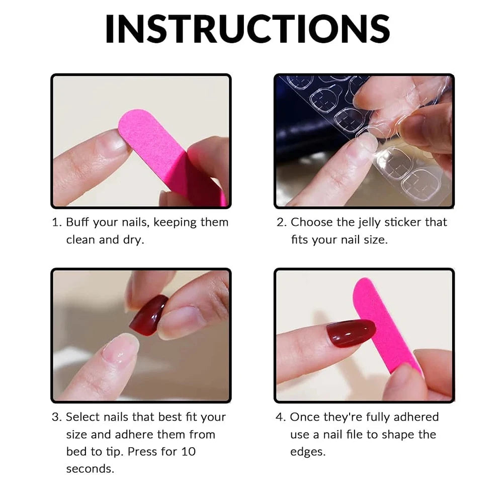 24 Pcs Glossy Short Ballerina Press On Nails Pink Gradient Fake Nails Artificial Finger Manicure False Nails For Women
