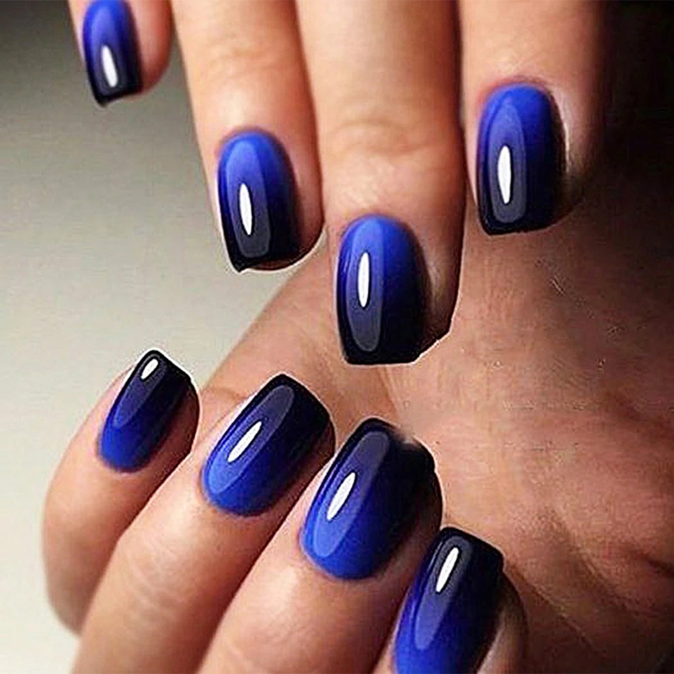 24 Pcs Glossy Short Ballerina Press On Nails Pink Gradient Fake Nails Artificial Finger Manicure False Nails For Women